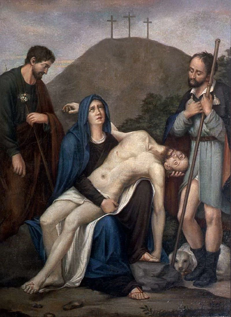 Pietà tra due Santi